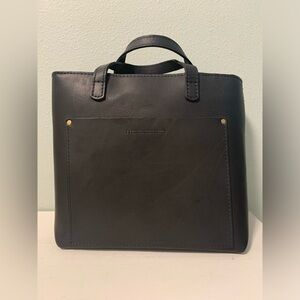 Portland leather black purse